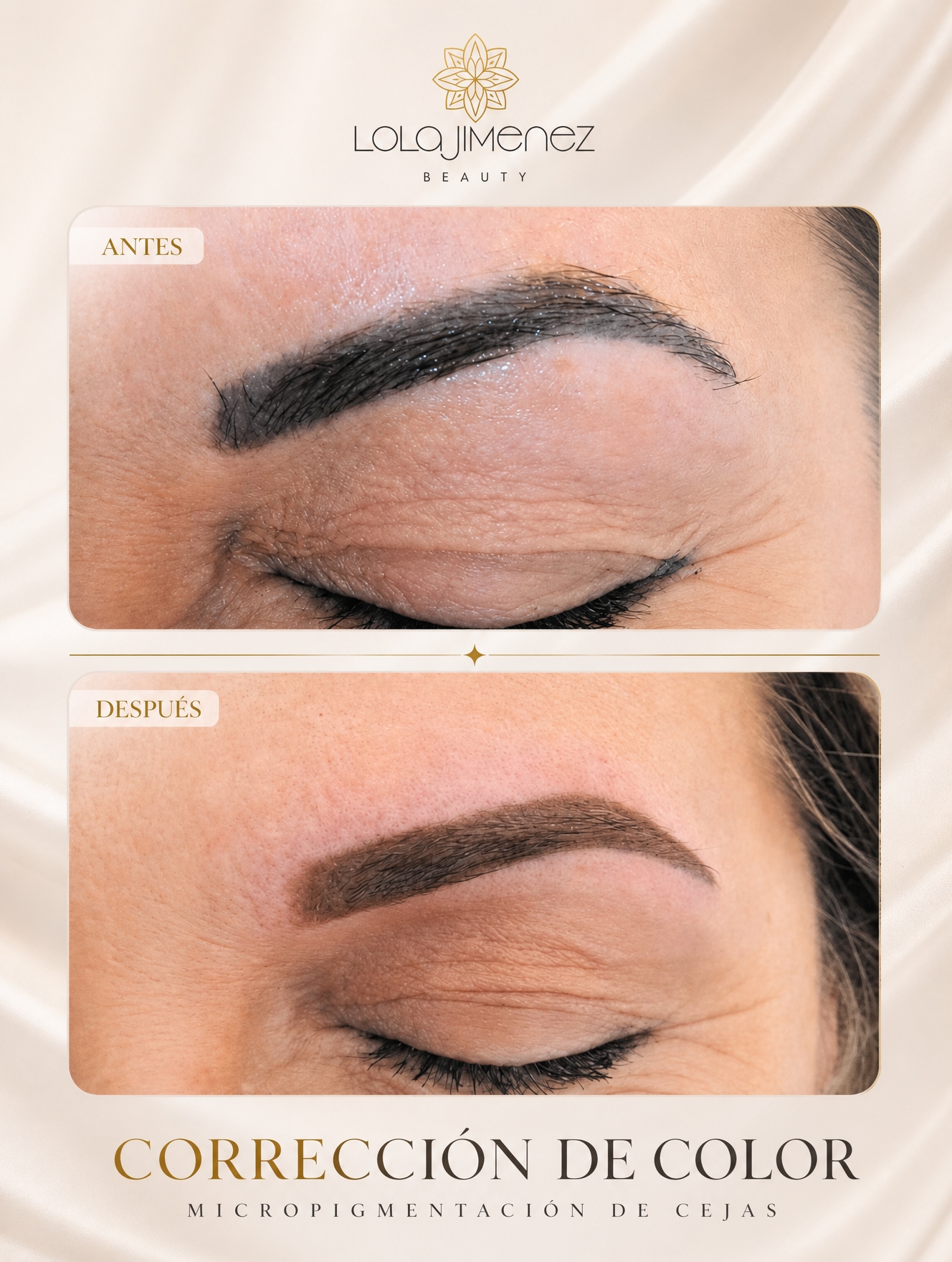 Corrección de color — antes y después