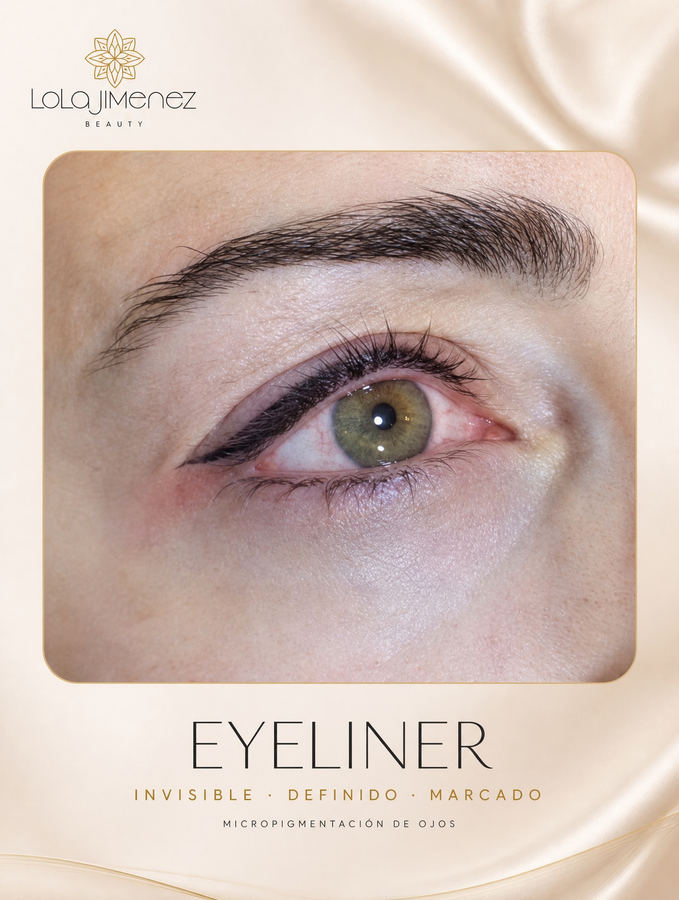 Eyeliner permanente realizado en el centro de estética de Jaén